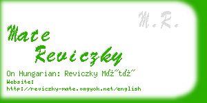 mate reviczky business card